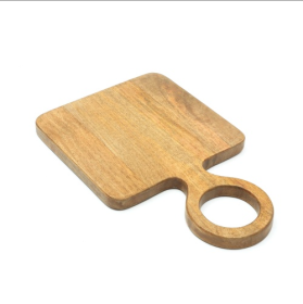 Handmade Wooden Cutting Cheese Board (Color: yellow)