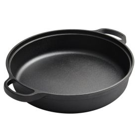 Cast Iron Cooking Pot for Restaurant Kitchen Skillet Camping Cooker (Color: As pic show, Pot Diameter: 22cm)