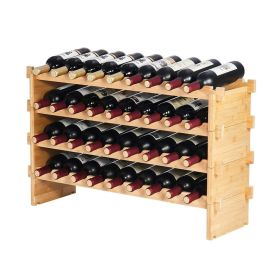 Bottle Organizer Wine Rack for Household & Commercial (Color: Natural, Type: Wine rack)